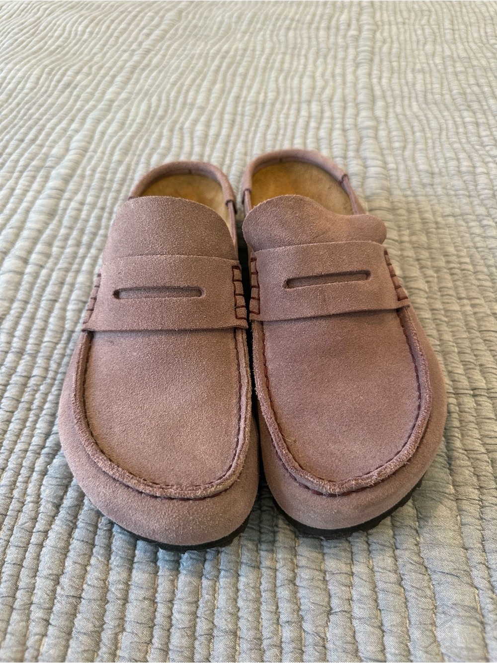 Birkenstock Women's Suede Penny Loafer Mules in Dusty Rose size 39 - Picture 16 of 16